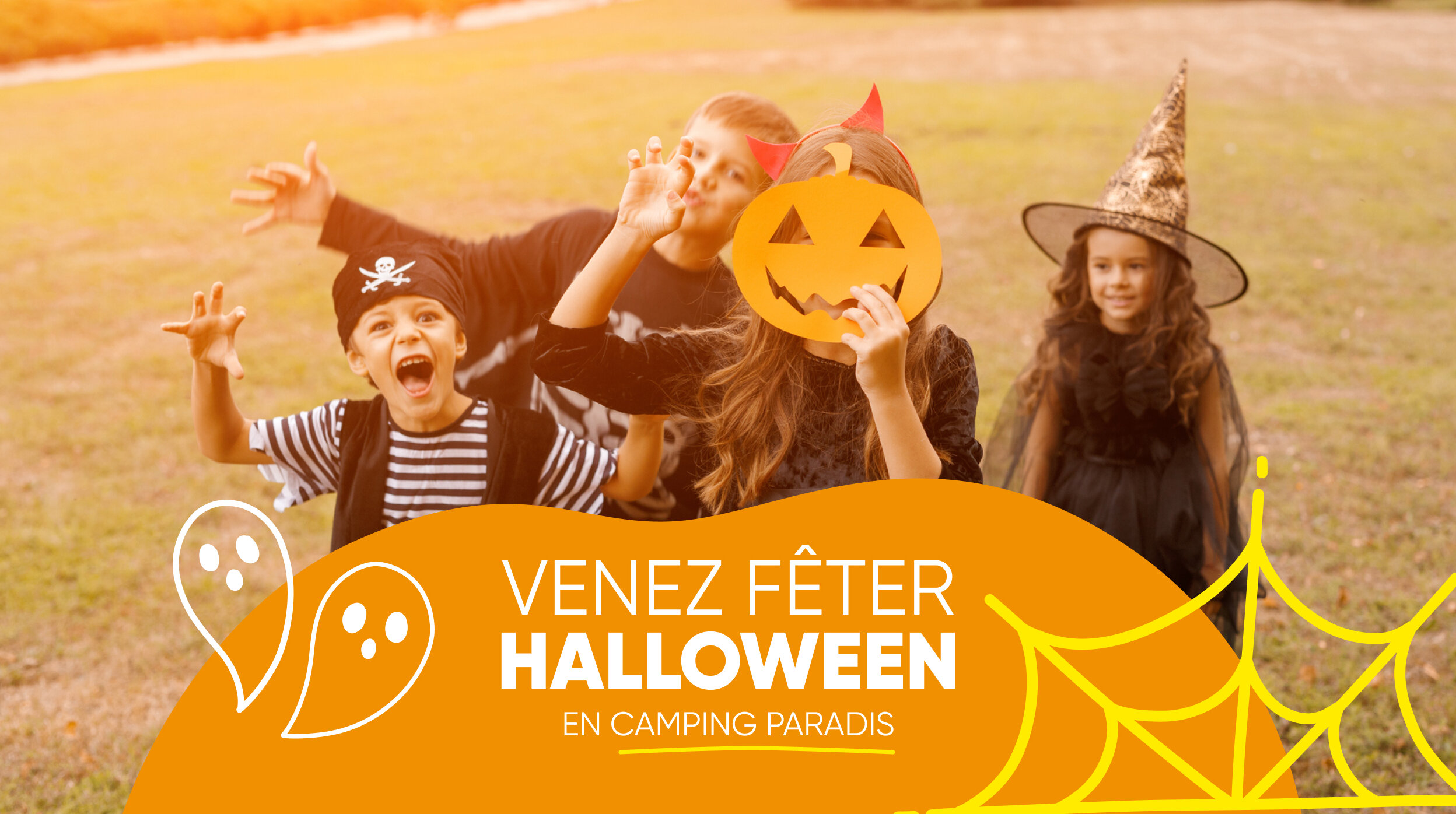 Halloween en Camping Paradis : enfants costumés, rires et frayeurs légères | © Halloween en Camping Paradis : enfants costumés, rires et frayeurs légères Halloween en Camping Paradis : enfants costumés, rires et frayeurs légères | © Halloween en Camping Paradis : enfants costumés, rires et frayeurs légères